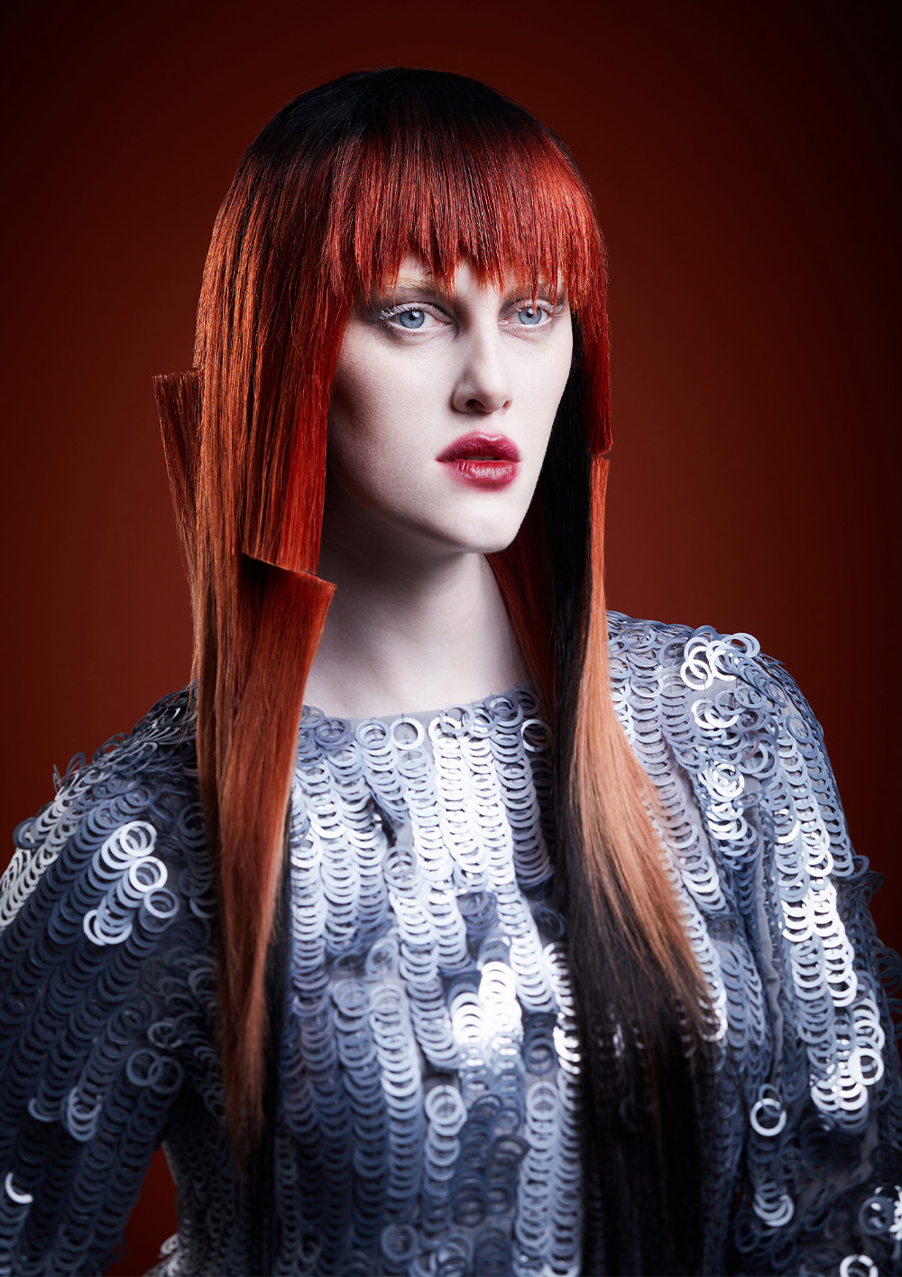 Copper Red and Black Geometric Haircut – Ann Marie Young – Coven Collection
